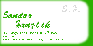 sandor hanzlik business card